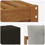 vidaXL Ensemble de canapés d'extérieur 10 pc Naturel et gris clair