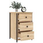 vidaXL Tables de chevet 2 Pièces chêne sonoma 40x36x60 cm bois ingénierie
