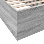 vidaXL Cadre de lit sans matelas sonoma gris 75x190 cm