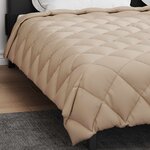 vidaXL Duvet d'hiver Taupe 240 x 260 cm Microfibre