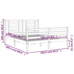 vidaXL Cadre de lit sans matelas 160x200 cm bois massif