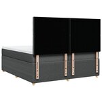 vidaXL Sommier à lattes de lit avec matelas Gris foncé 200x200cm Tissu