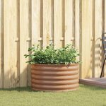 vidaXL Jardinière surélevée Marron 80 x 80 x 44 cm Acier