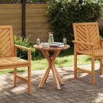 vidaXL Table bistrot Marron 70 x 70 x 75 cm Bois de teck solide