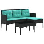 vidaXL Ensemble de canapé de jardin avec coussin 2 Pièces polyrotin