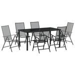 vidaXL Ensemble de salle à manger de jardin 7 pièces en anthracite