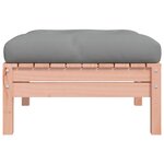 vidaXL Repose-pieds de jardin et coussins lot de 2 bois massif douglas