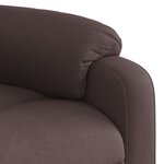 vidaXL Fauteuil inclinable Marron foncé Tissu
