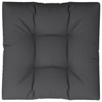 vidaXL Coussin de palette noir 80x80x12 cm tissu