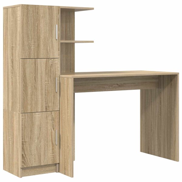 vidaXL Bureau 2 Pièces Chêne Sonoma