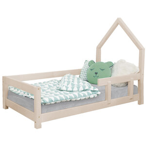 Lit cabane enfant POPPI 120 x 180 beige 1