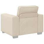 vidaXL Canapé avec coussin avec oreiller Beige 100 x 77 x 82 cm Lin