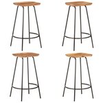 vidaXL Tabourets de bar lot de 4 bois d'acacia solide