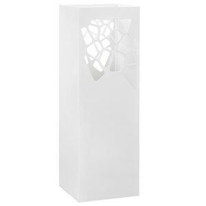 vidaXL Porte-parapluie Pierres Acier Blanc