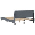 vidaXL Cadre de lit sans matelas gris foncé 140x200 cm velours