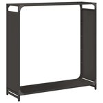 vidaXL Portant de bois chauffage noir 90x28x90 cm