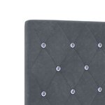 vidaXL Tête de lit en velours gris foncé avec boutons en cristal 200 cm