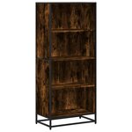 vidaXL Bibliothèque chêne fumé 60x35x139 cm bois d'ingénierie