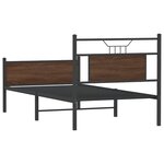 vidaXL Cadre de lit sans matelas chêne marron 75x190cm bois ingénierie