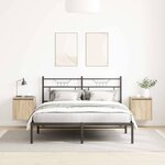 vidaXL Tables de chevet murales 2 Pièces chêne sonoma 38x34x40 cm