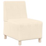 vidaXL Unité de Sofa Modulaire Sans Accoudoirs 3 Pièces Crème