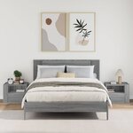 vidaXL Tables de chevet murales 2 Pièces sonoma gris 45x30x35 cm
