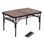 Bo-camp table de camping pliable decatur 90x60 cm aluminium