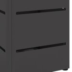 vidaXL Porte-parapluie Noir Métal Moyen Rangement Porte-parapluie