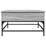 vidaXL Table basse sonoma gris 80x80x45 cm bois d'ingénierie et métal