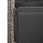 vidaXL Ensemble de bistro de jardin 9 Pièces coussins gris poly rotin