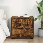 vidaXL Armoire de rangement Chêne fumé 60 x 48 x 57 cm