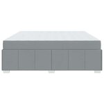 vidaXL Cadre de lit avec matelas Gris clair 200 x 200 cm tissu