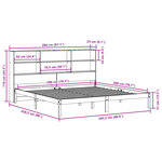 vidaXL Lit bibliothèque sans matelas 200x200 cm bois massif de pin