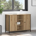 Bahut vidaXL Artisan Chêne 100x35x70 cm Bois d'ingénierie et Acier