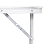 vidaXL Ensemble de table pliable de camping et 4 tabourets 120x60 cm