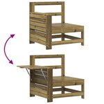 vidaXL Salon de jardin 5 Pièces bois de pin imprégné