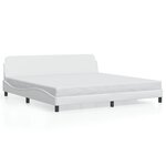 vidaXL Cadre de lit sans matelas blanc 200x200 cm similicuir