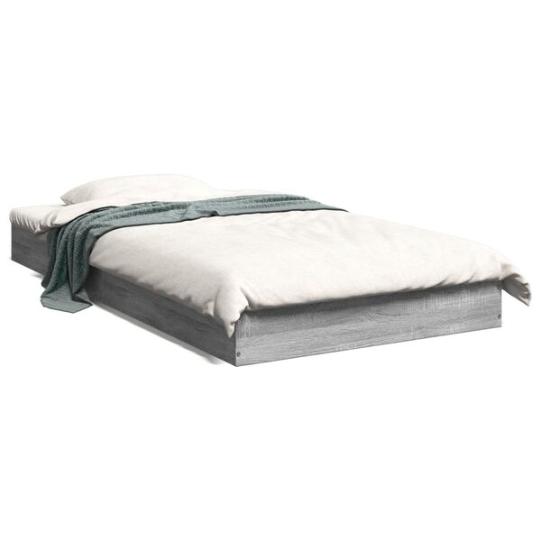 vidaXL Cadre de lit sans matelas sonoma gris 90x190 cm