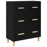 vidaXL Haut Armoire Chêne noir 69 5 x 32 5 x 180 cm Bois d'ingénierie