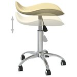 vidaXL Tabouret de salon et spa Crème Similicuir