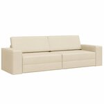 vidaXL Canapé-Lit 200cm Crème tissu