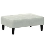 vidaXL Canapé-lit à 2 places avec repose-pied gris clair velours