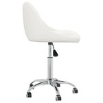 vidaXL Chaise pivotante de salle à manger Blanc Similicuir