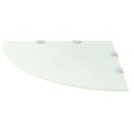 vidaXL Étagères d'angle 2 Pièces et supports chromés Verre Blanc 45x45 cm