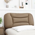 vidaXL Coussin de tête de lit Hvar cappuccino 90 cm similicuir