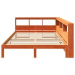 vidaXL Lit bibliothèque sans matelas cire marron 140x190 cm pin massif