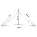 vidaXL Voile d'ombre 4 x 4 x 5 8 m HDPE Triangulaire Bleu et Blanc