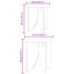 vidaXL Table basse 2 Pièces Marron cire 41 5 x 41 5 x 44 cm