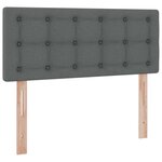 vidaXL Lit avec rangement et matelas Gris foncé 120 x 200 cm
