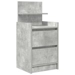 vidaXL Tables de chevet avec 2 tiroirs 2 Pièces gris béton 38x34x80 cm